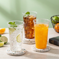 Gobelet en plastique PET transparent épais 32oz 900ml grande capacité jetable pour thé aux fruits, smoothie, logo personnalisé