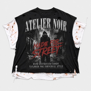 Custom 300 GSM 100% Cotton Double Layer Hand Distressed <b>T</b>-<b>shirt</b> Heavyweight Oversized Boxy Fit <b>Grunge</b> Streetwear Tee Men <b>T</b> <b>Shirt</b> - Product Image 1
