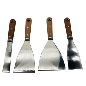 Trockenbau Taping Knife Tools Kit Holzgriff Spatel Edelstahl Flexibler Schaber Deluxe Paint Putty Knife