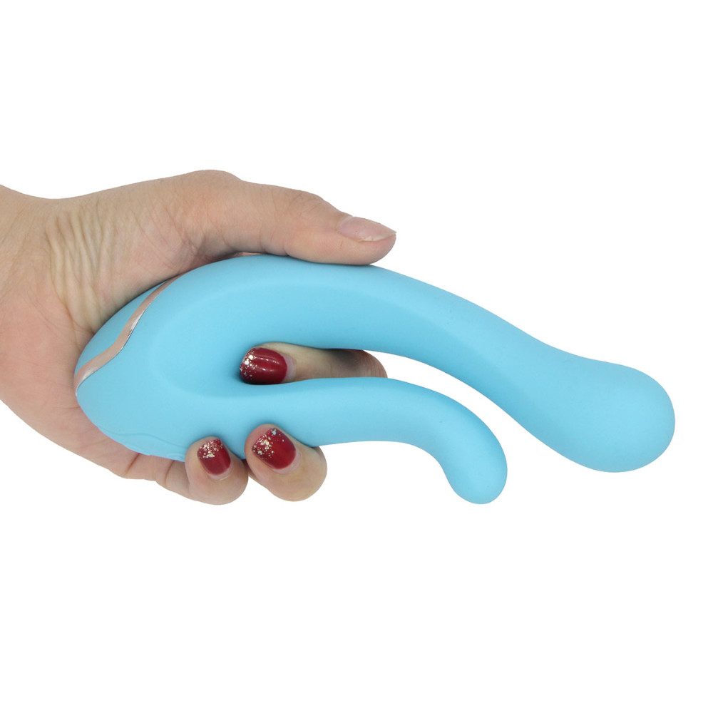Free Custom Box - Women 360 Degrees Rotation Phsically Clitoris Gemini  G-Spot Vibrator Dual Ends Handy