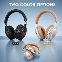 Audífonos P9M Plegables Over-Ear, 5.3 Estéreo, Efectos de Luz RGB, para Juegos y DJ, Cancelación Activa de Ruido, Sonido Hi-Fi, Micrófono Integrado