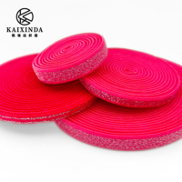 Bande élastique en nylon argenté brillant de haute qualité, vente en gros d'usine, largeur et couleur personnalisables, bretelles de soutien-gorge, accessoires vestimentaires