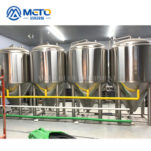 Thép Không Gỉ 200l 300l 500l Bia Hình Nón Jacketed Fermenter Tank Với Dimple Tấm - Product Image 2