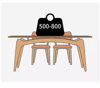 Ensemble de table et chaises de salle à manger en bois massif et cuir PU, design nordique moderne