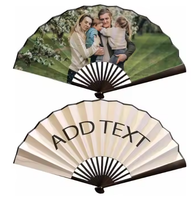 Ventilateur pliant personnalisé pliable à main avec photo personnalisée pour mariage danse salon Cosplay accessoires de fête