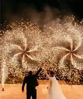 Système de tir de feux d'artifice froids pour scène, machine à étincelles froides électrique rotative, télécommande, fontaine de feux d'artifice en fer pour scènes et mariages