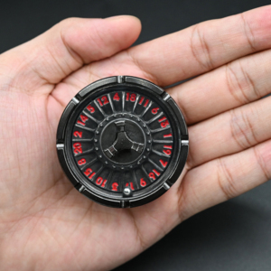 Dado D20 de metal estilo <span class=keywords><strong>casino</strong></span> con personalidad, para DND, con punto negro giratorio, con caja de papel para dados, para juegos de mesa, al por mayor - Product Image 4