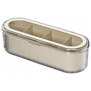 Countertop Transparent <b>Plastic</b> <b>Kitchen</b> Spice Tray Storage Organizer - Product Image 1