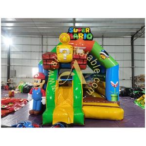 Super champignon <span class=keywords><strong>Mario</strong></span> château gonflable avec toboggan fête location chapeau garçon thème rebond Combo pour enfants sautant - Product Image 4
