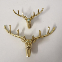 Poignée de meuble en laiton forgé en forme de tête de cerf pour hôtels, villas, appartements – Quincaillerie décorative élégante et créative