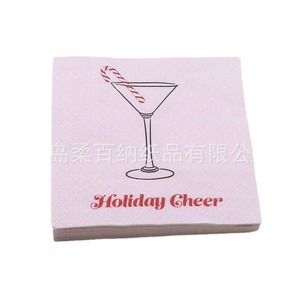 Serviettes en papier rectangulaires personnalisables pour <span class=keywords><strong>restaurant</strong></span> avec impression motif verre à vin pour bars et dîners professionnels - Product Image 5