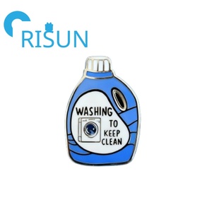 Wholesale Custom Cartoon Fresh Blossom Scent <strong>Laundry</strong> <strong>Liquid</strong> Enamel Pin Badge Bleaching Sud Vibes <strong>Laundry</strong> Detergent Enamel Pins - Product Image 3