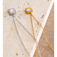 Collier pendentif carré cœur vintage JINYOU 7676 en acier inoxydable plaqué or véritable PVD, bijou romantique