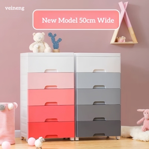 Armoire de rangement à tiroirs épaissie en plastique PP, pour la maison, jouets de bébé, vêtements, articles divers, modèle Veineng - Product Image 3