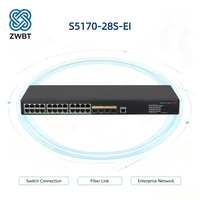Switch de Red Administrado H3C S5170-28S-EI de 28 Puertos POE con Soporte SNMP, QoS y VLAN - En Stock