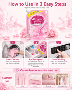 Détergent Liquide en Gros pour Linge, Écologique, Nettoyage en Profondeur, Faible Mousse, Multi-usages & Parfum Longue Durée, Personnalisable ODM/OEM 3L - Product Image 3