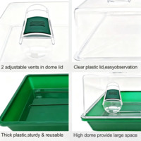 Plateau de Propagation Robuste pour Semences 38x24x18.5cm, Mini Serre avec Aérations pour la Germination et la Croissance des Jeunes Pousses