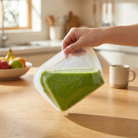 Nieuwe siliconen gel groente- en fruitbewaarzak 3000ml luchtdichte zip-lock koelkast & vriezer vershoudorganizer