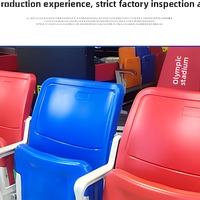 Banc de stade pliable et rotatif en plastique moulé par soufflage avec dossier, pour gymnase extérieur et multisports