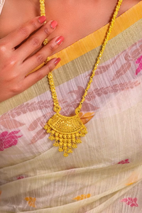 Ensemble d'accessoires de mode plaqué or avec collier pendentif et boucles d'oreilles pendantes assorties, ensemble traditionnel pour femmes - Product Image 6
