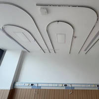 Rail de rideau médical en aluminium, rail de rideau de séparation pour hôpital et crochet
