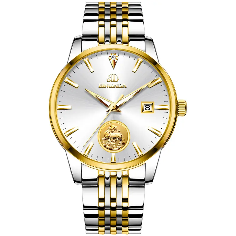 BINKADA 8904 남성 자동 시계 남자 기계 세련된 남자 고급 품질 날짜 달력 빛나는 손 시계