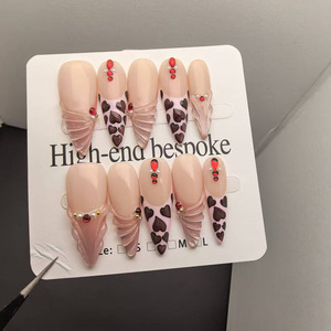 Faux ongles à presser longs et pointus, très populaires en Europe et en Amérique, produits de beauté, styles personnalisables - Product Image 4