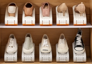 Plateau à chaussures réglable à double couche, rangement pour chaussures, support pour chaussures, gain de place - Product Image 6