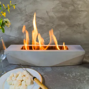 Mini hoguera de mesa de hormigón Inno-Fire, de chiminea, a prueba de fuego