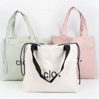 Sac fourre-tout en toile recyclée avec logo personnalisé, épais et durable, sac de shopping avec logo de marque, sac fourre-tout respectueux de l'environnement