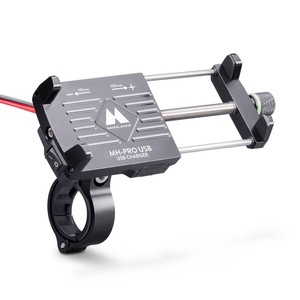 Soporte para Motocicleta Midland MH-Pro con Cargador USB, Compatible con Manillares de 60-100 mm - Product Image 2