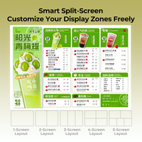 Monitor Digital LCD con Pantalla Táctil Capacitiva para Interiores, para Restaurantes, Tiendas Minoristas, Centros Comerciales, Exhibición de Menús