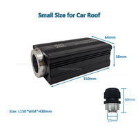 Kit d'éclairage à fibres optiques LED RGBW Mini 16W, kits d'éclairage à fibres optiques, télécommande sonore, contrôle par application, DC12V, 2m, 300 pièces, 0,75 mm pour le toit de la voiture