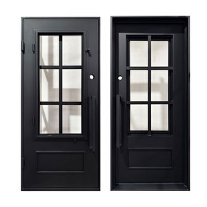 Diseños <span class=keywords><strong>de</strong></span> <span class=keywords><strong>Puertas</strong></span> y Ventanas Exteriores <span class=keywords><strong>de</strong></span> Hierro Forjado Decorativas <span class=keywords><strong>de</strong></span> Estilo Francés Moderno Más Populares con Prevención <span class=keywords><strong>de</strong></span> Incendios para el Hogar - Product Image 2