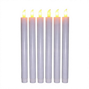 Flameless LED Pillar <b>Candle</b> Flickering Plastic Taper <b>Candle</b> with Remote Control Battery Powered for Wedding Party Decor / - Product Image 3