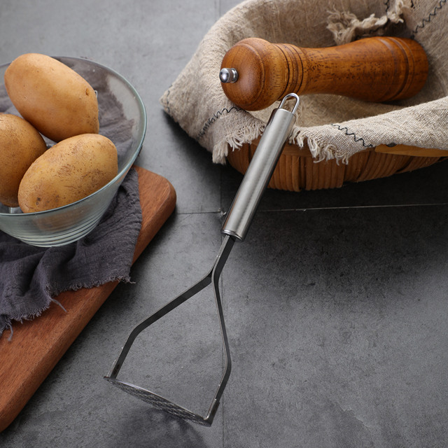 Essential Stainless Steel Potato Masher Metal Kitchen Gadget for Cooking Utensils Tool for Kitchens