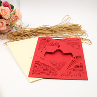 Cartes d'invitation de mariage découpées au laser pas chères, pochettes pour mariage, fête prénuptiale, anniversaire
