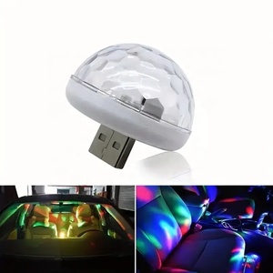 USB Mini Disco Party Lights Sonido activado DJ Disco Ball Stage Multi Colors LED Car Atmósfera Luz estroboscópica para fiestas de Navidad - Product Image 2