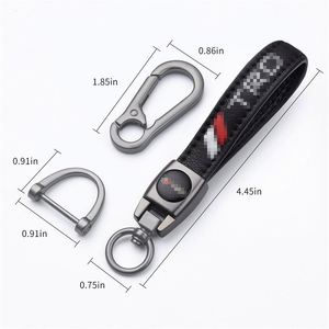 Porte-clés de voiture en microfibre et polyuréthane, design créatif, avec logo de voiture en métal et cuir, cordon, cadeau pour concessionnaire 4S - Product Image 2