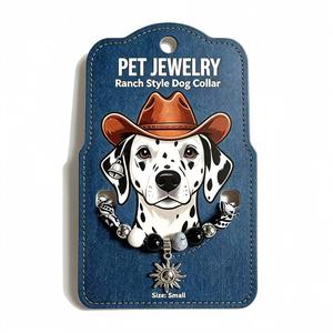 Collier pour chien style western cowboy, collier perlé avec pendentif cœur soleil et chaîne d'extension pour petits chiens - Product Image 3