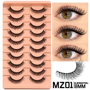 Nouvelles 10 paires de <span class=keywords><strong>faux</strong></span> <span class=keywords><strong>cils</strong></span> 3D en fourrure de vison synthétique, naturels, moelleux, doux, épais, pour un maquillage spectaculaire - Product Image 3
