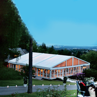 Carpa Blanca de Lujo para Bodas y Fiestas con Capacidad para 200/800 Personas, Adecuada para Eventos Religiosos y Uso en Exteriores