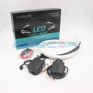 60CM LED Car DRL Daytime Running Lâmpada Strip Light Flexível AMB Ilight Soft Tube RGB