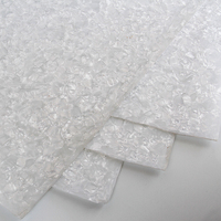 Feuille de verre en celluloïd blanc nacré - Écologique, taille personnalisable pour surfaces en verre, meubles, décoration de table, découpe