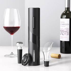 Ensemble de vin électrique 4 en 1, kit d'ouvre-bouteille à piles avec coupe-capsule, verseur de vin, bouchon à vide, ensemble d'accessoires pour le vin, coffret cadeau - Product Image 1