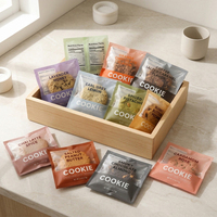 Sacs à biscuits souples de qualité alimentaire avec fenêtre, personnalisés par le fabricant, en PET/PE, thermoscellables et à encoche de déchirement