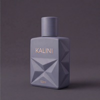 Atomiseur de parfum rechargeable en verre vide de 50 ml avec logo personnalisé, emballage de vente au détail, flacon de parfum de luxe avec boîte