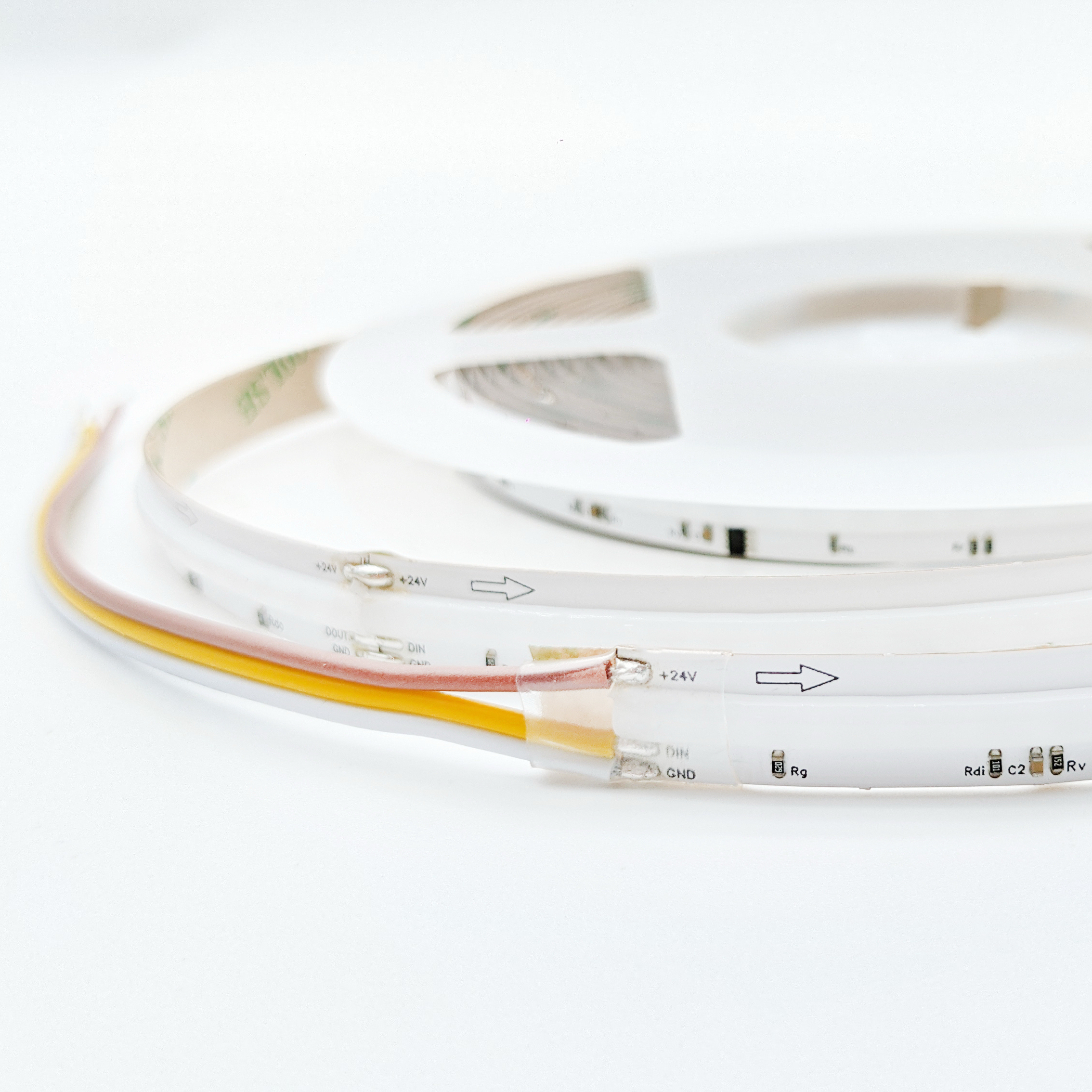 Rgb Digital Pixel Ce Rohs Cob Led Strip Dc 12v/24v 630chips SPI DMX Strip Lights for Indoor Outdoor Decorations
