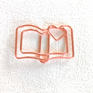 <strong>Cute</strong> Kawaii Customized OEM Shaped Rose Gold Paper Clips Holder Memo Paperclip <strong>Bookmark</strong> - Product Image 4