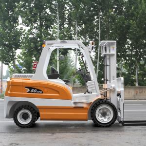 מלגזה חשמלית מותאמת אישית 5 טון-טון עם מעלית מתלים 7 מטר להחזיק מטען אורך 1220 מ "מ - Product Image 1